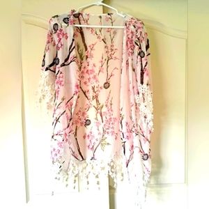 Women's Cherry Blossom Cardigan Coverup